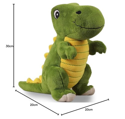 Super Soft Standing Green and Yellow Dinosaur Soft Toy for Boys/Kids/Girls | Soft Stuffed Plush Animal | - 35cm