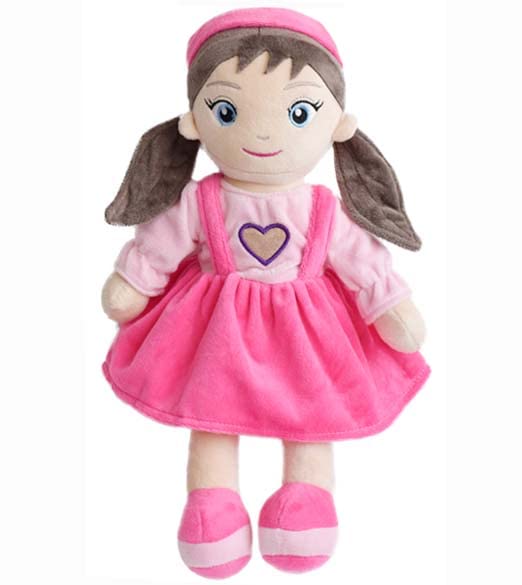 Cute Pink Huggable Heart Girl Gudiya/Doll Super Soft Toy for Baby Girls/Kids | Stuffed Plush | Ideal Gift for Rakhi/Raksha Bandhan/Birthday- 38cm