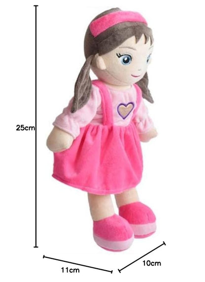 Cute Pink Huggable Heart Girl Gudiya/Doll Super Soft Toy for Baby Girls/Kids | Stuffed Plush | Ideal Gift for Rakhi/Raksha Bandhan/Birthday- 38cm