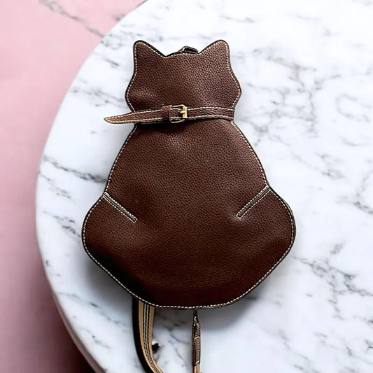 Cute Cat Crossbody Bag, Cute Bag, Womens Bag, Cat Lover Bag, Leather Crossbody Bag, Crossbody Bag, Shoulder Bag, Gift For Her